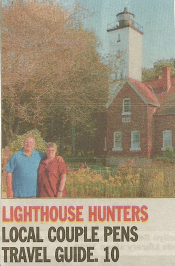 Asbury Park Press Cover Photo of The Lighthouse Hunters Christine and Thomas Cardaci