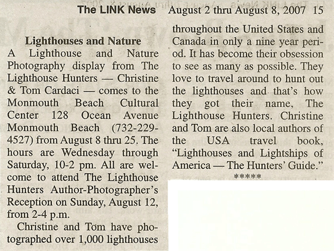 The Link's notice on The Lighthouse Hunters